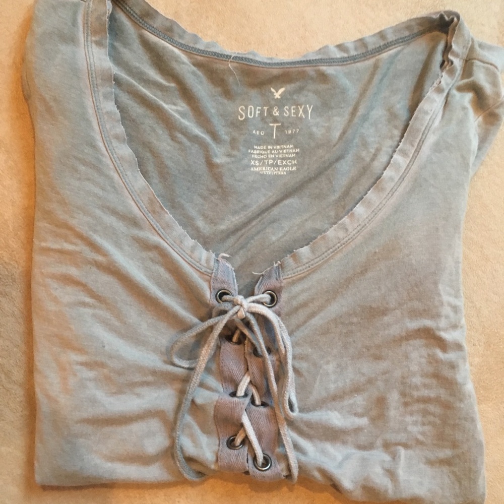 Ae soft and sexy lace up top